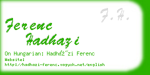 ferenc hadhazi business card